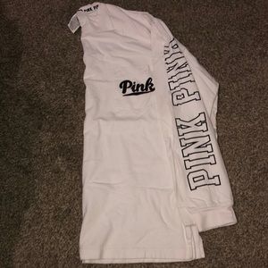 PINK white long sleeve t-shirt